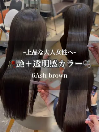 ミディアム カラー 透明感カラー/艶 ✖️上品/修生🥀のヘアスタイル