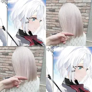 ミディアム 🩷アニメカラー🩵 mihoのヘアスタイル
