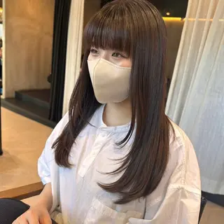 セミロング ツヤ髪♡ 佐取歩のヘアスタイル