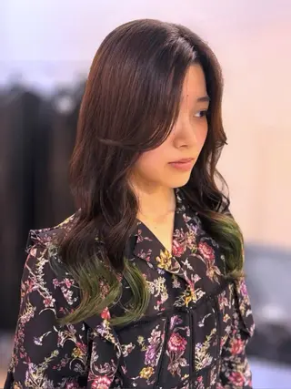 セミロング カラー The Ect Q'n🍑MOMOのヘアスタイル