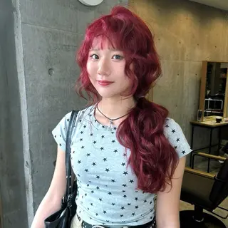 ロング カラー ヘアアレンジ ユメナ ̖́-のヘアスタイル