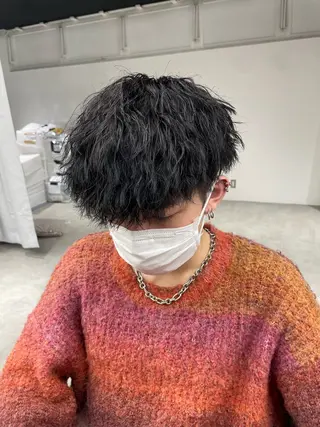 ショート パーマ メンズ フェザーショート⚡️ REONのヘアスタイル