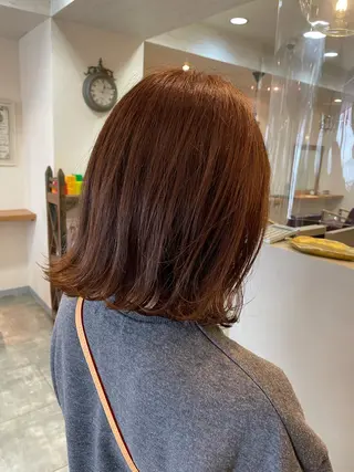 セミロング カラー 福田 ジュンキのヘアスタイル