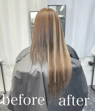ロング カラー エクステ🩵ブリーチ 韓国ヘア🩵KAEのヘアスタイル