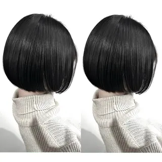 ショート 切っぱなし💇‍♀️ イヤリング🎨龍之介のヘアスタイル