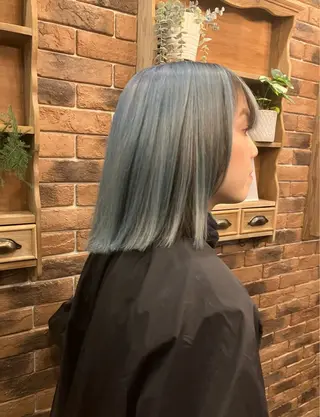 ミディアム カラー マエダ シュンのヘアスタイル