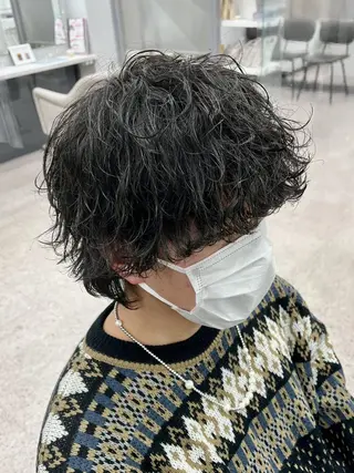 ショート 京都河原町 メンズパーマ助川龍哉のヘアスタイル