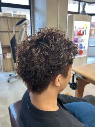 ショート パーマ メンズ こころ/カーリー・ パーマデザインのヘアスタイル