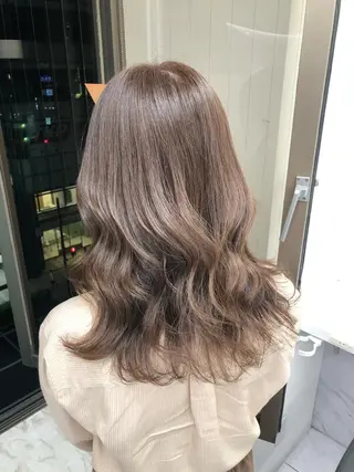セミロング カラー パーマ ヘアアレンジ メンズ キッズ ネイル マツエク・マツパ 上品＆韓国風 🥀海心🥀のヘアスタイル