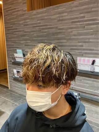 パーマ メンズ 川野 柚奈のヘアスタイル