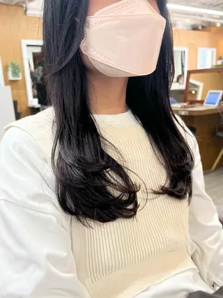 セミロング 透明感カラー/ イルミナカラーヒロキのヘアスタイル