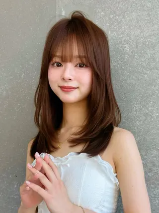 ミディアム カラー ヘアアレンジ 【博多髪質改善】 吉村　清志のヘアスタイル