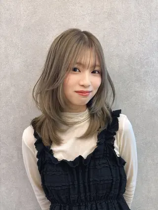 ミディアム カラー 🍒ブリーチなしカラ ー/Sakura🍒のヘアスタイル