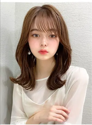 ミディアム 🫧似合わせ前髪/ 小顔カットくろ🫧のヘアスタイル