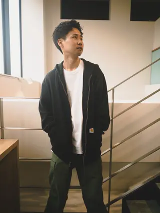 ショート パーマ メンズ 原宿↔︎浦和 美容師 折笠 亮のヘアスタイル
