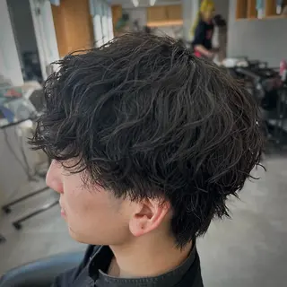 パーマ メンズ 🇰🇷海外風メンズ パーマ🇺🇸/威吹のヘアスタイル
