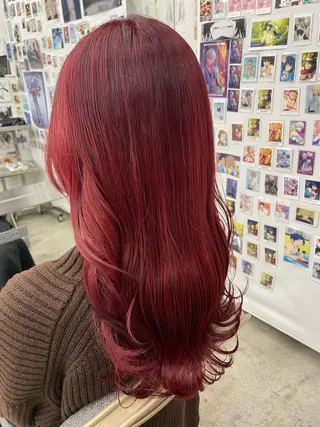 ロング カラー インナーカラー 推し ブリーチ  髪質改善のヘアスタイル