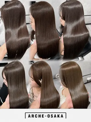 ロング 岡 龍太郎のヘアスタイル