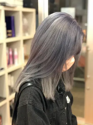 セミロング カラー 永井大樹✨ 透明感カラー✨のヘアスタイル