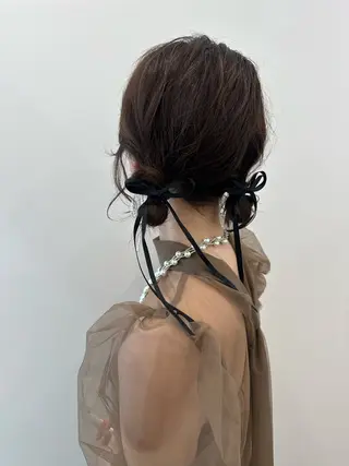 ミディアム ヘアアレンジ レイヤー/ヘアセット 💐nao.のヘアスタイル