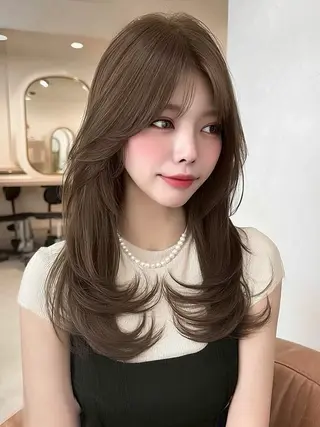 ロング カラー ✂️垢抜け/トレンド レイヤー/韓国/IRのヘアスタイル