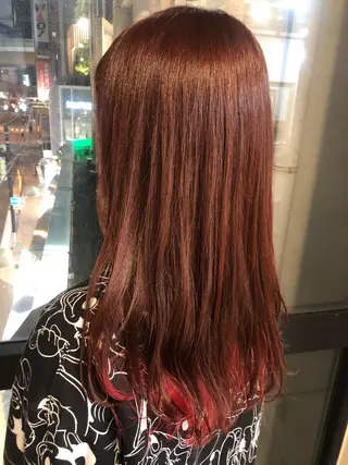 セミロング カラー 髪質改善&ブリーチ 伊勢 祐一郎のヘアスタイル