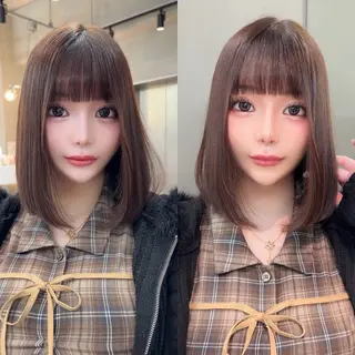 ミディアム カラー ✨髪質改善特化✨副 店長椎葉信乃介のヘアスタイル