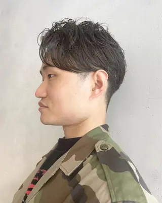 ミディアム メンズ 骨格補正カット✂︎ 🌟菅野陽介🌟のヘアスタイル