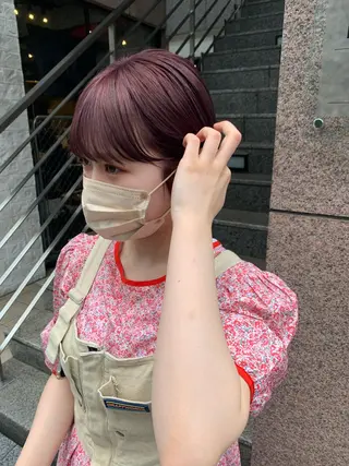 ショート カラー REINA☁️透明感 カラー/ぷつっと♡のヘアスタイル