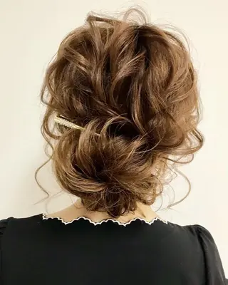 セミロング パーマ ヘアアレンジ ネイル マツエク・マツパ 吉川 宙翔のヘアスタイル