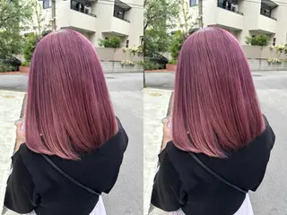 ロング カラー SAKI⭐️ブリーチ ・艶カラー⭐️のヘアスタイル