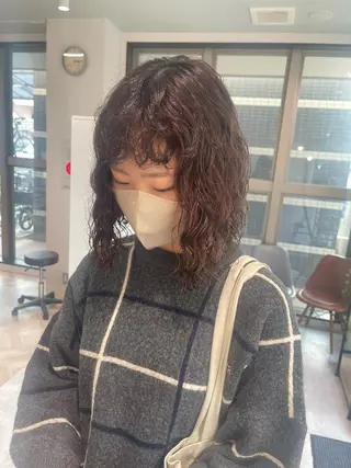 ショート パーマ * 透明感カラー c h i h o *のヘアスタイル