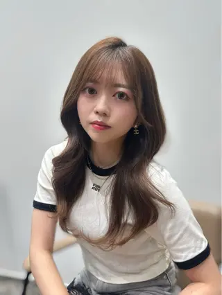 ロング 🍑韓国風レイヤー 🍑莉子のヘアスタイル