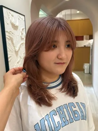 セミロング カラー ramphy 柴原 夢奈のヘアスタイル