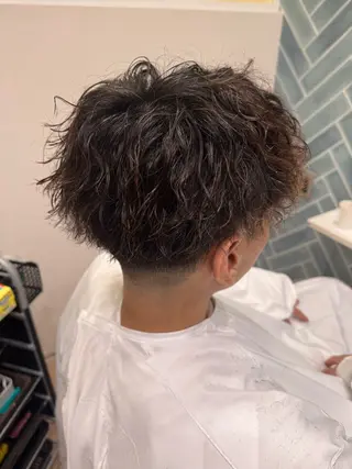 パーマ メンズ 河添 麗菜のヘアスタイル