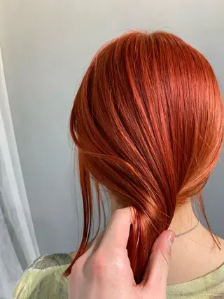セミロング カラー パーマ ヘアアレンジ ボブパーマコテ巻き風 パーマNo1深江秀平のヘアスタイル