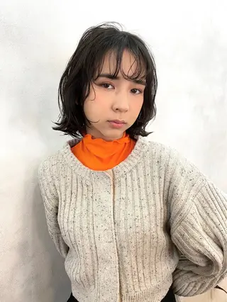 ミディアム パーマ moro 丁寧なカウンセリングのヘアスタイル