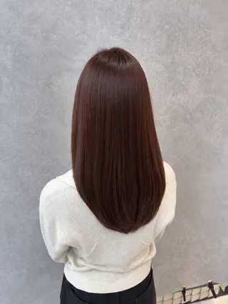セミロング カラー 髪質改善縮毛矯正/ 透明感カラー 石崎のヘアスタイル
