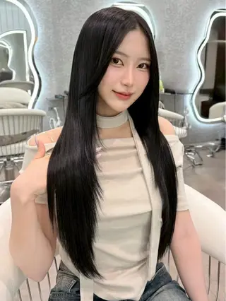 セミロング カラー ヘアアレンジ 髪質改善/透明感 カラー/吉田光佑のヘアスタイル