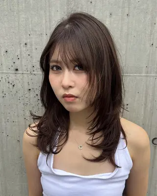 ミディアム 表参道/ウルフカット /ナチュラルウルフのヘアスタイル