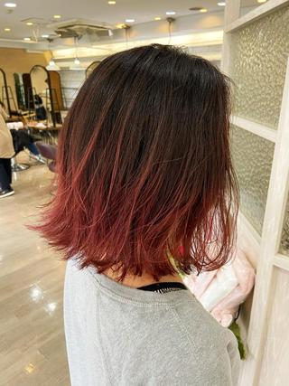 ミディアム カラー 植田 敬太のヘアスタイル