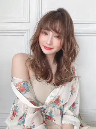 ロング カラー Zina 渋谷のヘアスタイル