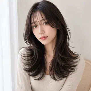 ロング Pino hair 小西冬馬 縮毛矯正のヘアスタイル