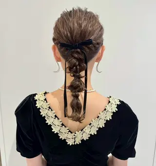ヘアアレンジ 暖色カラー/アレンジ 🎀みさき💕🌷のヘアスタイル
