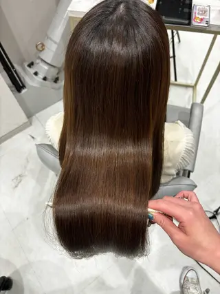 セミロング カラー 今話題の艶髪矯正 美艶カラー/FUKAのヘアスタイル