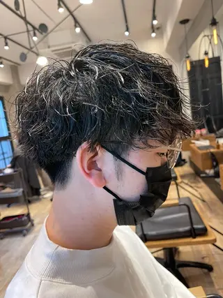 ショート パーマ メンズ メンズ特化 TAKE高崎のヘアスタイル