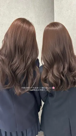 セミロング カラー 韓国レイヤーカット/ 艶カラー/ noaのヘアスタイル