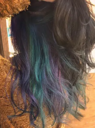 セミロング カラー 原宿サロン代表 デザインカラー伊藤卓のヘアスタイル