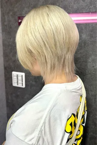 ショート カラー レイヤーカット 縮毛矯正/西尾 幸樹のヘアスタイル