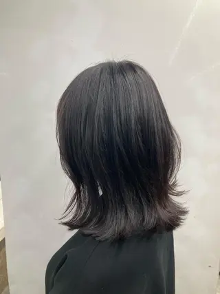 ミディアム カラー ブリーチ&似合せボブ 田中寛十のヘアスタイル